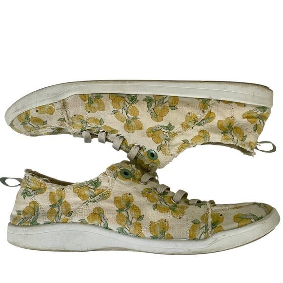 Vionic Beach Pismo Sneakers Womens Size 9.5 Lemons Yellow Canvas Slip On Comfort - Picture 8 of 13